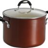 Tramontina Style 01 Covered Stock Pot Ceramica 6-Quart Metallic Copper, 80110/051DS