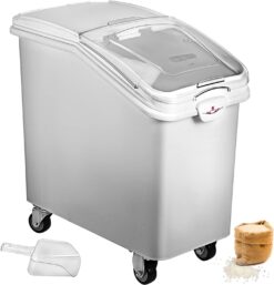 VEVOR 21 Gallon Ingredient Bin with Scoop 400 Cup Ingredient Bin with Sliding Lid Commercial Food Storage for Kitchen