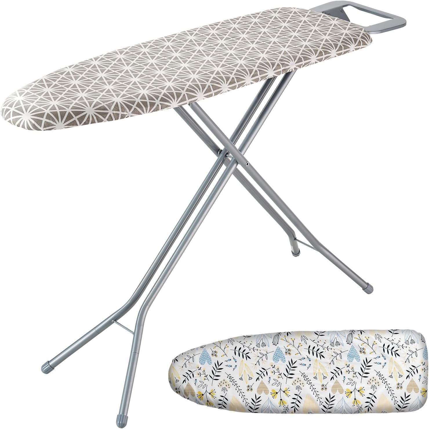 VEVOR Ironing Board with Large 51 x 13 Ironing Surface, Thickened 4 Layers Iron Board with Heat Resistant Cover and 100 Cotton Cover, 7 Adjustable Heights Ironing Board for Home Laundry Room Use VEVOR Ironing Board with Large 51 x 13 Ironing Surface, Thickened 4 Layers Iron Board with Heat Resistant Cover and 100% Cotton Cover, 7 Adjustable Heights Ironing Board for Home Laundry Room Use