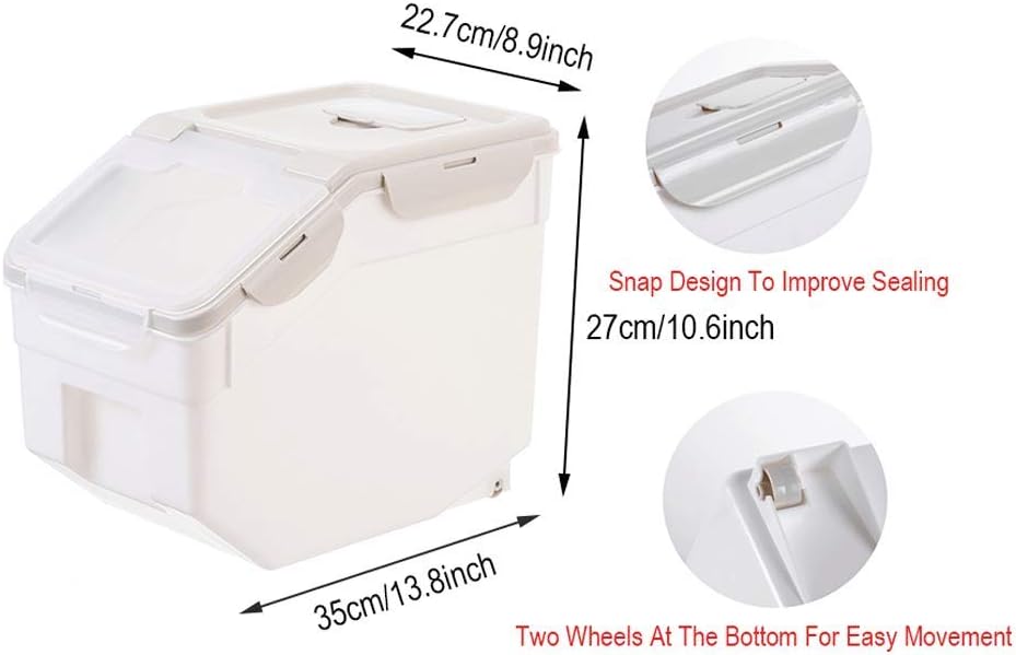 WINIAER Airtight Food Storage Containers, Large Capacity Pet Food Storage Container, Kitchen Pantry Storage Bin for Rice, Cereal, Flour, Snacks2