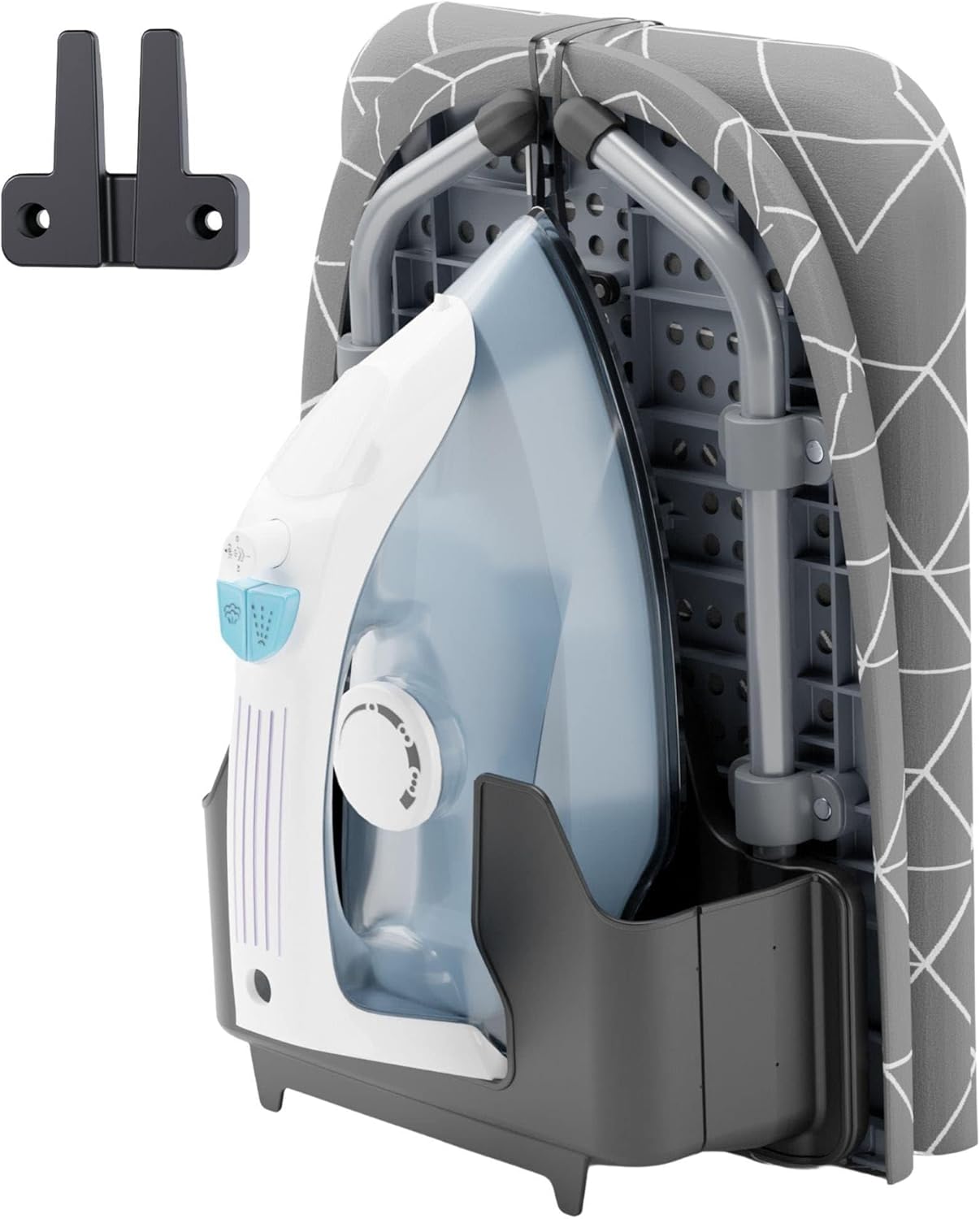 XABITAT Table Top Ironing Board W Wall Mount D-Crease Portable Space Saving Mini Laundry Room Foldable Small Ironing Board with Iron Holder Grey XABITAT Table Top Ironing Board W/Wall Mount | D-Crease | Portable Space Saving Mini Laundry Room| Foldable Small Ironing Board with Iron Holder | Grey