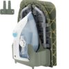 XABITAT Table Top Ironing Board W/Wall Mount | D-Crease | Portable Space Saving Mini Laundry Room Iron Board | Foldable Small Ironing Board with Iron Holder | Green