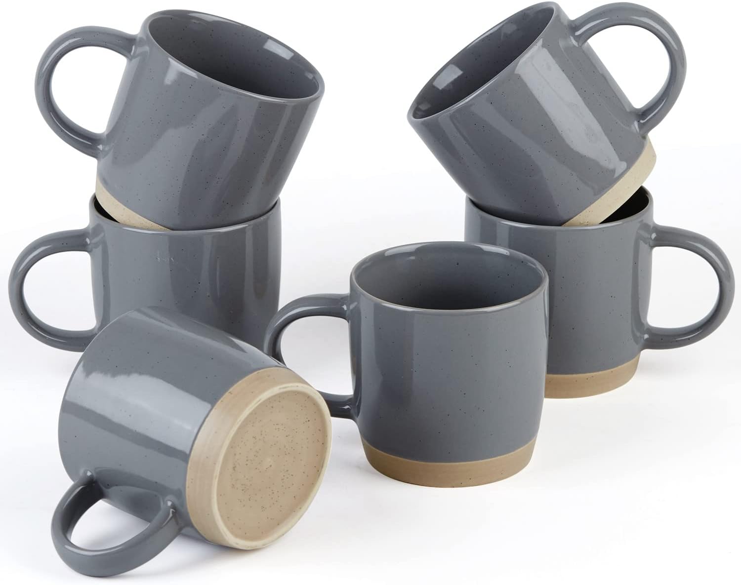 famiware Coffee Mugs for 6, 12 oz Mug Set, Dringking Cup with Handle for Coffee, Tea, Cocoa, Milk, Milkyway serise, Dark Gray famiware Coffee Mugs for 6, 12 oz Mug Set, Dringking Cup with Handle for Coffee, Tea, Cocoa, Milk, Milkyway serise, Dark Gray
