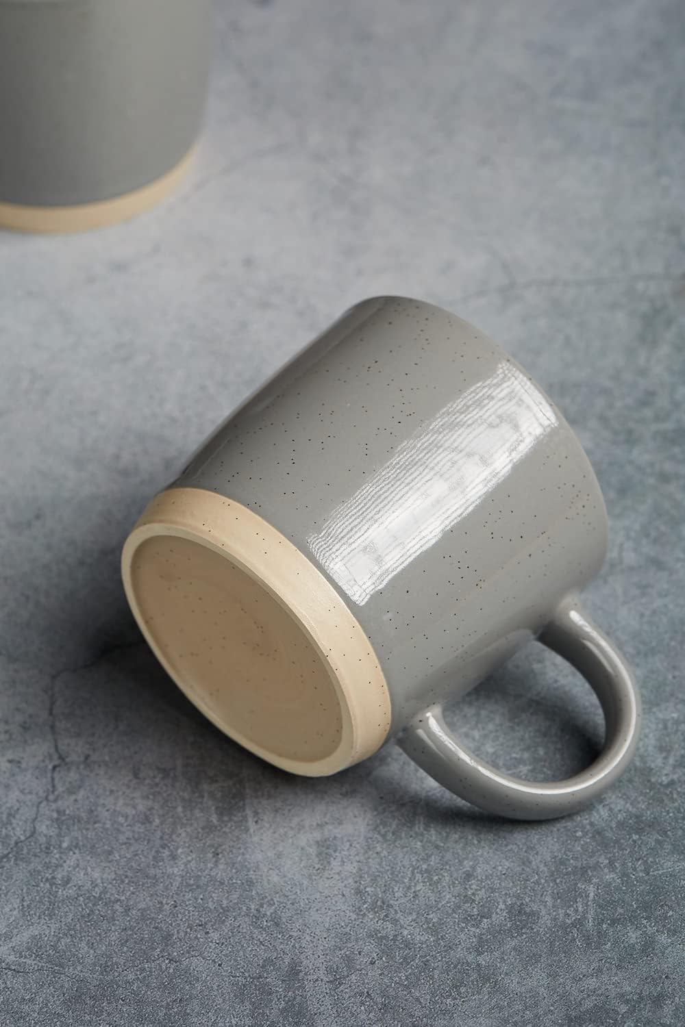 famiware Coffee Mugs for 6, 12 oz Mug Set, Dringking Cup with Handle for Coffee, Tea, Cocoa, Milk, Milkyway serise, Dark Gray4