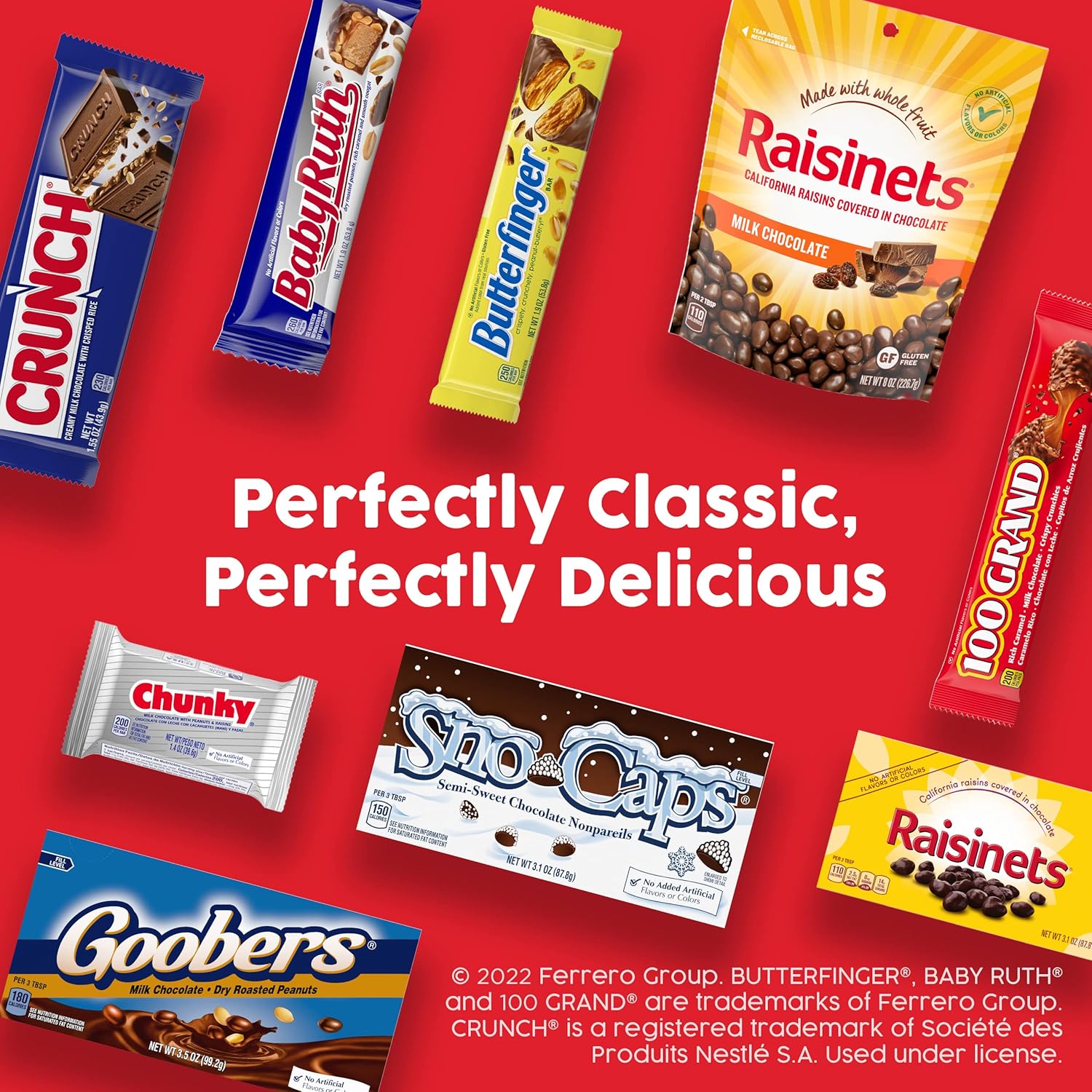100 Grand Crispy Milk Chocolate with Caramel, Share Size Individually Wrapped Candy Bars, 2.2 oz each, Bulk 24 Count Box=