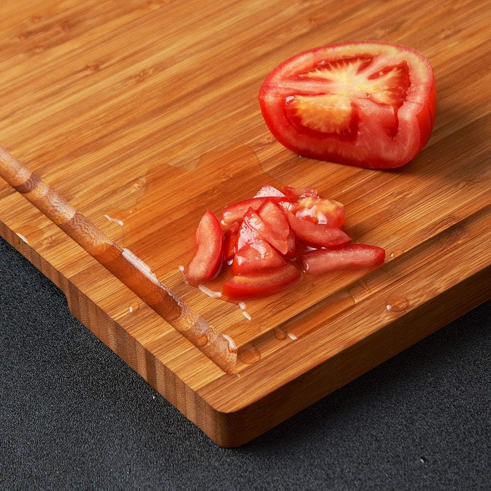 24x18 Bamboo Cutting Boards, XXL Charcuterie Cheese Platter Serving Tray with Handles and Juice Grooves, Solid Structure, Slim, Durable, Reversible9