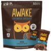 AWAKE - Caffeinated Chocolate Bites - Milk Chocolate, 50 Bites - 50mg Caffeine - Individually Wrapped Energy Bites - Coffee Alternative - Fairtrade, Gluten Free, Non GMO - 0.48oz