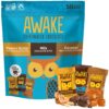 AWAKE - Caffeinated Chocolate Bites - Variety Pack (3 Flavors), 50 Bites - Peanut Butter, Milk, & Caramel - 50mg Caffeine - Energy Bites - Coffee Alternative - Fairtrade, Gluten Free, Non GMO - 0.48oz