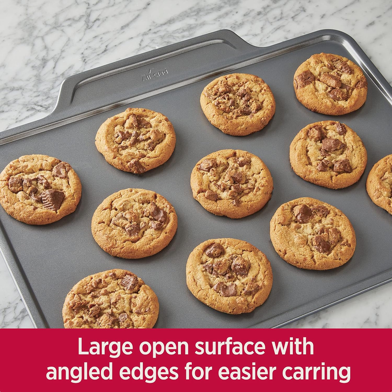 All-Clad Pro-Release Nonstick Bakeware Set 3 Piece Oven Safe 450F Half Sheet, Cookie Sheet, Muffin Pan, Cooling & Baking Rack, Round Cake Pan, Loaf Pan, Baking Pan Grey7