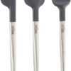 All-Clad Specialty Silicone Kitchen Gadgets 3 Piece Set, Spatulas Kitchen Tools, Kitchen Hacks Silver, Stainless Steel and Black