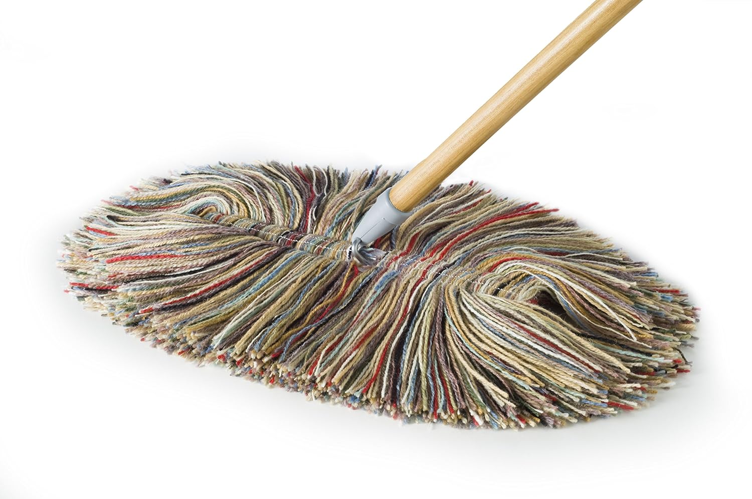 All Wool Dry Mop - Big Wooly with Wooden Handle - Made in The USA All Wool Dry Mop - Big Wooly with Wooden Handle - Made in The USA