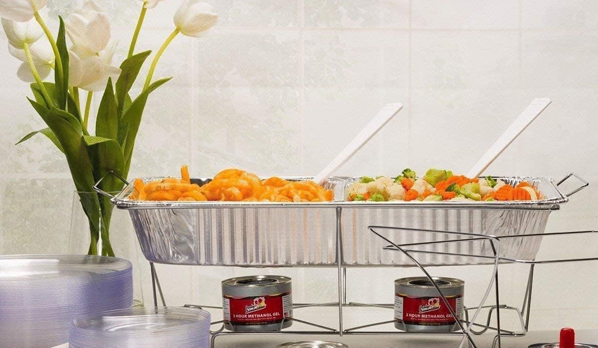 Aluminum Pans Full Size, Large Disposable Roasting & Baking Pan, 21x13 Deep Foil Pans (50 Pack) Extra Heavy Duty Chafing Trays for Hotels, Restaurants, Caterers, Steam Table, Buffets & Bakeware1
