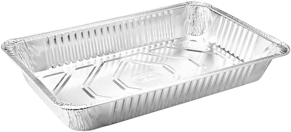 Aluminum Pans Full Size, Large Disposable Roasting & Baking Pan, 21x13 Deep Foil Pans (50 Pack) Extra Heavy Duty Chafing Trays for Hotels, Restaurants, Caterers, Steam Table, Buffets & Bakeware8
