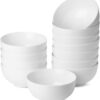 BTaT- White Cereal Bowls, Set of 12, 16 Ounces, Bowls, Cereal Bowl, White Bowls, Small Bowls, White Soup Bowls, Porcelain Bowl, Set of Bowls, White Porcelain Bowls, Deep Bowls, Deep Soup Bowls.