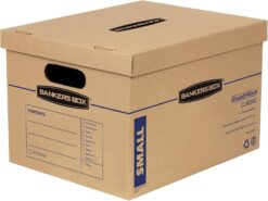 Bankers Box Small Classic Moving Box 15 Pack, Reinforced Handles, Tape-Free Assembly, Box with Lid, 15-in x 12-in x 10-in (7714209)