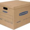 Bankers Box Small Classic Moving Box 20 Pack, Reinforced Handles, Tape-Free Assembly, Box with Lid, 15-in x 12-in x 10-in (7714210)