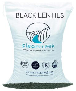 Black Beluga Lentils Bulk | 25 LBS | Non-GMO | Kosher | Vegan | Non-Irradiated