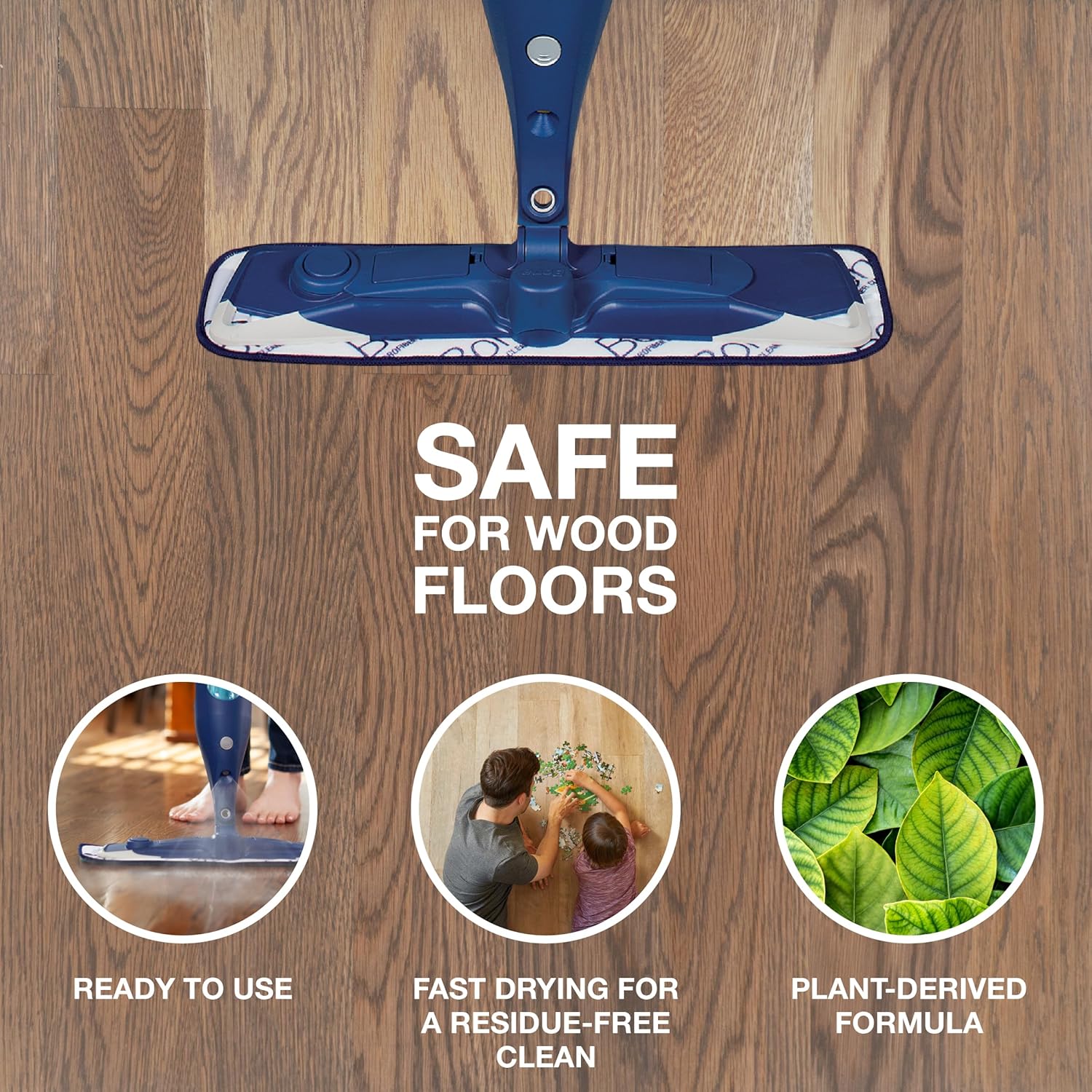 Bona PowerPlus Premium Motion Spray Mop for Hardwood Floors - Includes PowerPlus Hardwood Floor Cleaning Solution and PowerPlus Microfiber Cleaning Pad - Vibrating Spray Mop for Wood Floors3