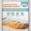 Boxiki Kitchen Non-Stick Ceramic Baking Sheet - Slick & Non-Toxic Ceramic Coating, PTFE & PFOA Free Cookie Sheet Pan - Perfect for Baking, Roasting, and More (Quarter Sheet Pan)