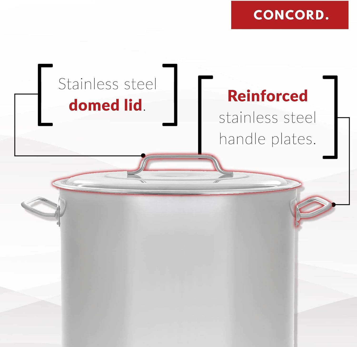 CONCORD Stainless Steel Stock Pot w Steamer Basket. Cookware great for boiling and steaming (80 Quart)-