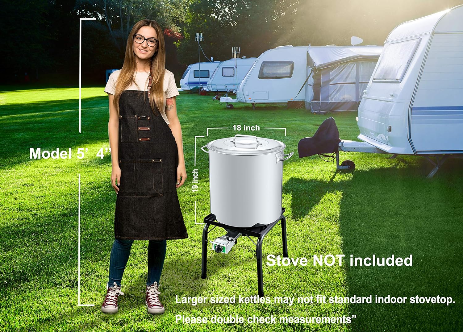 CONCORD Stainless Steel Stock Pot w Steamer Basket. Cookware great for boiling and steaming (80 Quart)7