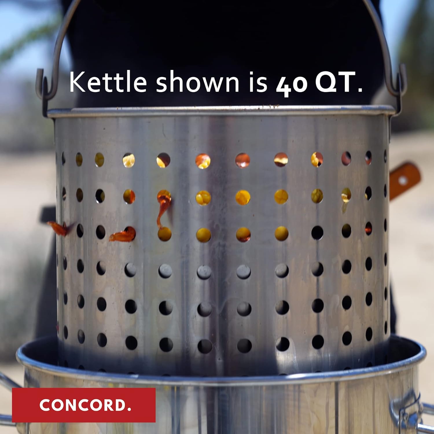 CONCORD Stainless Steel Stock Pot w Steamer Basket. Cookware great for boiling and steaming (80 Quart)9