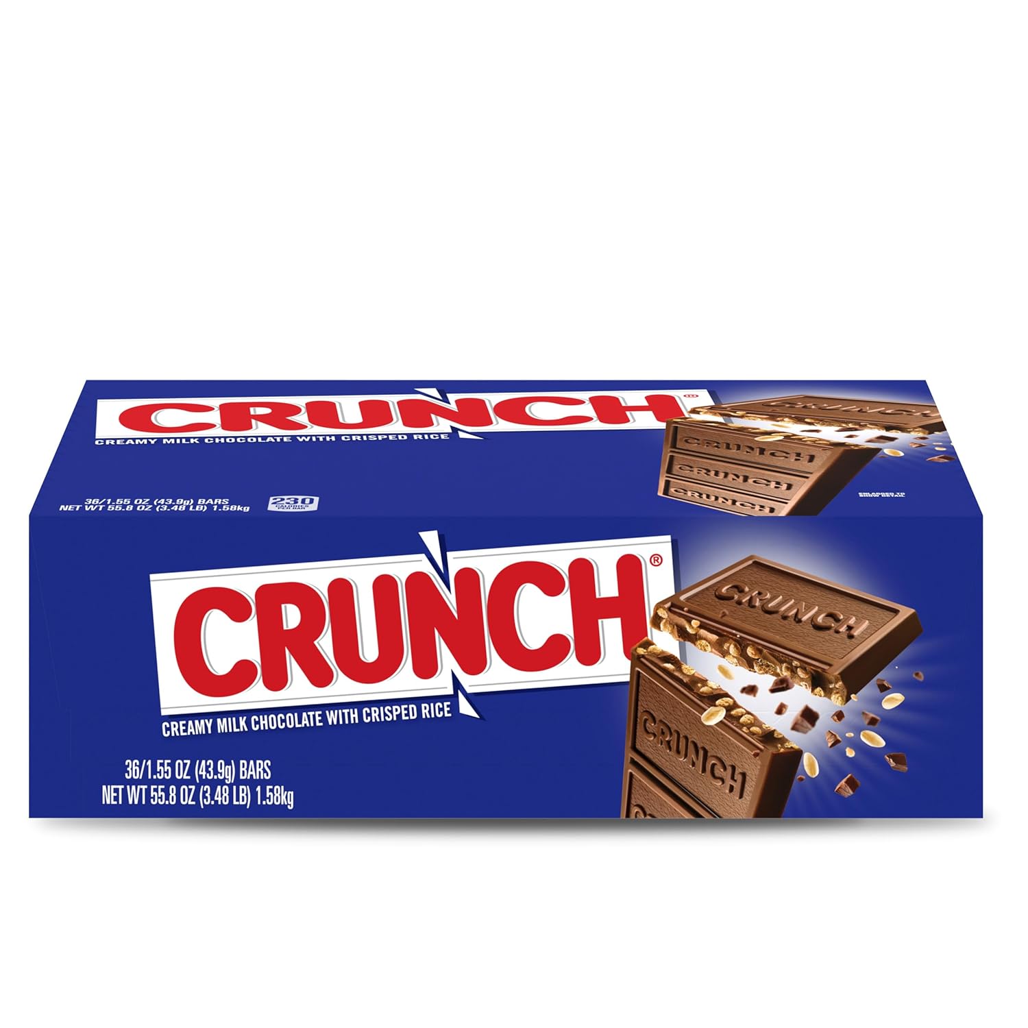 CRUNCH, Bulk 36 Count, Milk Chocolate and Crisped Rice, Full Size Halloween Candy, 1.55 oz Each CRUNCH, Bulk 36 Count, Milk Chocolate and Crisped Rice, Full Size Halloween Candy, 1.55 oz Each