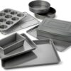 Calphalon 10-Piece Nonstick Bakeware Set, Includes Baking Sheet, Cookie Sheet, Cake Pans, Muffin Pan, and More, Dishwasher Safe, Silver