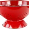 Calypso Basics by Reston Lloyd Powder Coated Enameled Colander, 5 Quart, Red