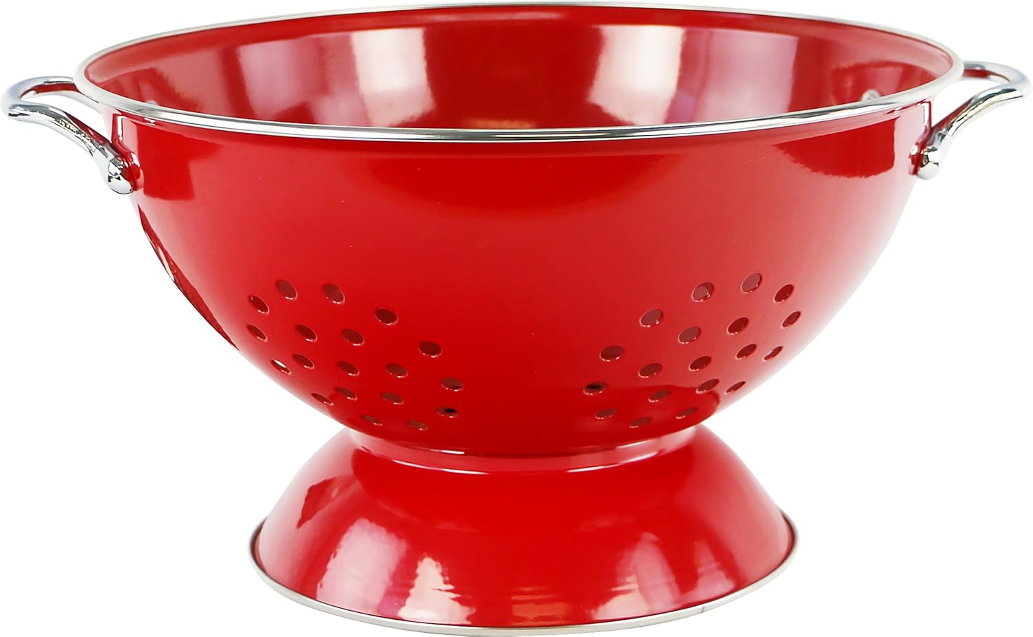 Calypso Basics by Reston Lloyd Powder Coated Enameled Colander, 5 Quart, Red Calypso Basics by Reston Lloyd Powder Coated Enameled Colander, 5 Quart, Red