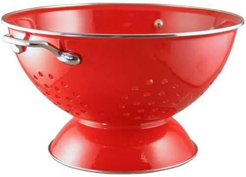 Calypso Basics by Reston Lloyd Powder Coated Enameled Colander, 5 Quart, Red4