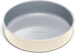 Caraway 9” Circle Pan - Non-Stick Ceramic Coating - Free From Forever Chemicals - Perfect for Birthday Cakes, Tartes, & More - Cream