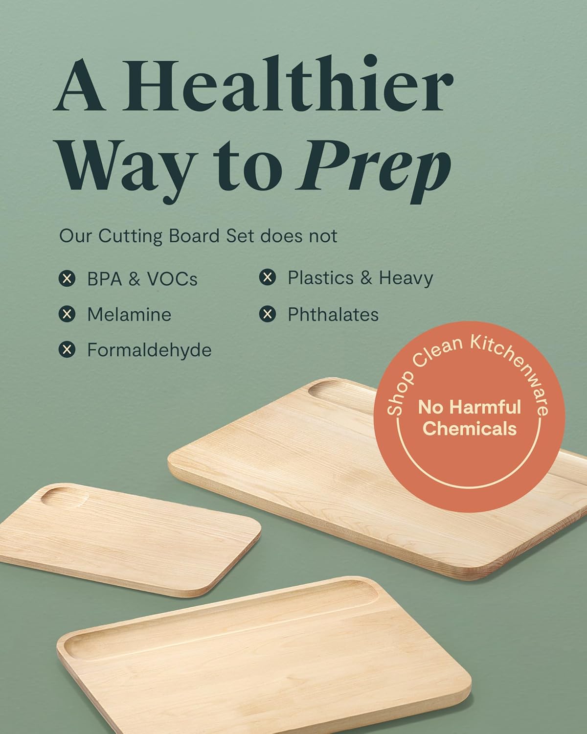 Caraway Cutting Board - Medium (14 x 10”) - Double Sided Wood Cutting Board - Made From FSC-Certified Birch Wood - Food-Safe Mineral Oil & Wax Finish0