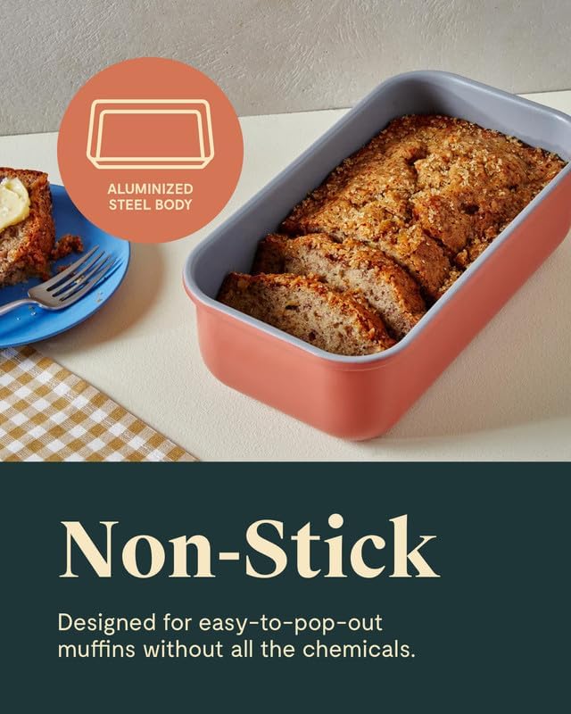 Caraway Non-Stick Ceramic 1 lb Loaf Pan - Naturally Slick Ceramic Coating - Non-Toxic, PTFE & PFOA Free - Perfect for Pound Cakes, Breads, & More - Black4