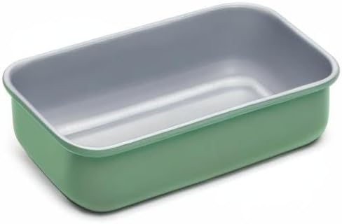 Caraway Non-Stick Ceramic 1 lb Loaf Pan - Naturally Slick Ceramic Coating - Non-Toxic, PTFE & PFOA Free - Perfect for Pound Cakes, Breads, & More - Sage-