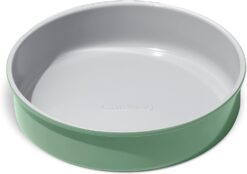 Caraway Non-Stick Ceramic 9” Circle Pan - Naturally Slick Ceramic Coating - Non-Toxic, PTFE & PFOA Free - Perfect for Birthday Cakes, Tartes, & More - Sage