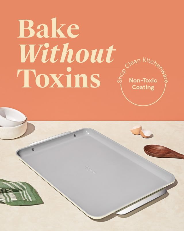 Caraway Non-Stick Ceramic Baking Sheet - Naturally Slick Ceramic Coating - Non-Toxic, PTFE & PFOA Free - Perfect for Baking, Roasting, and More - Large (18 x 13) - Slate1