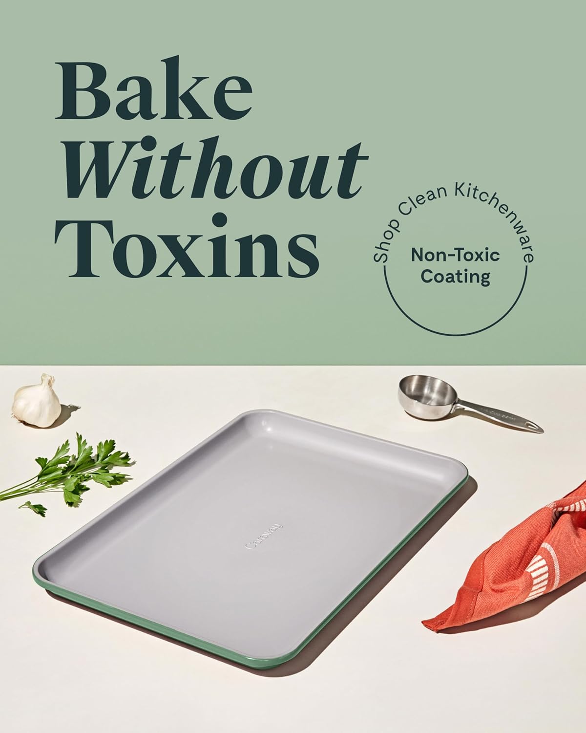 Caraway Non-Stick Ceramic Baking Sheet - Naturally Slick Ceramic Coating - Non-Toxic, PTFE & PFOA Free - Perfect for Baking, Roasting, and More - Medium (15 x 10) - Perracotta1