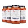Carbone Arrabbiata Pasta Sauce | Tomato Sauce Made with Fresh & All-Natural Ingredients | Non GMO, Vegan, Gluten Free, Low Carb Pasta Sauce, 24 Fl Oz (Pack of 4)