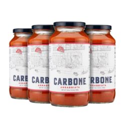 Carbone Arrabbiata Pasta Sauce | Tomato Sauce Made with Fresh & All-Natural Ingredients | Non GMO, Vegan, Gluten Free, Low Carb Pasta Sauce, 24 Fl Oz (Pack of 4)