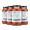 Carbone Mushroom Marinara Pasta Sauce | Tomato Sauce Made with Fresh & All-Natural Ingredients | Non GMO, Vegan, Gluten Free, Low Carb Pasta Sauce, 24 Fl Oz (Pack of 4)