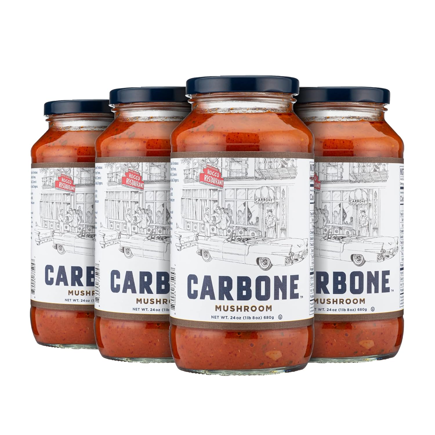 Carbone Mushroom Marinara Pasta Sauce Tomato Sauce Made with Fresh & All-Natural Ingredients Non GMO, Vegan, Gluten Free, Low Carb Pasta Sauce, 24 Fl Oz (Pack of 4) Carbone Mushroom Marinara Pasta Sauce | Tomato Sauce Made with Fresh & All-Natural Ingredients | Non GMO, Vegan, Gluten Free, Low Carb Pasta Sauce, 24 Fl Oz (Pack of 4)