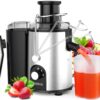 Centrifugal Juicer Machines, Juice Extractor with Germany-Made 163 Chopping Blades (Titanium Reinforced) & 2-Layer Centrifugal Bowl, High Juice Yield, Easy to Clean, Anti-Drip,100% BPA-Free