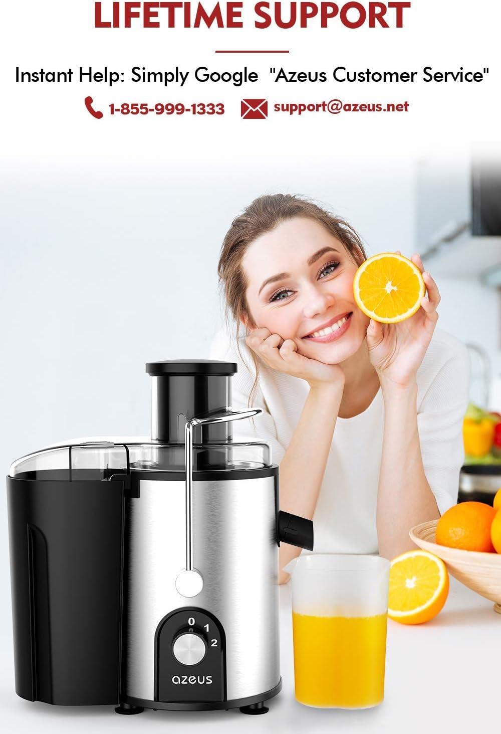 Centrifugal Juicer Machines, Juice Extractor with Germany-Made 163 Chopping Blades (Titanium Reinforced) & 2-Layer Centrifugal Bowl, High Juice Yield, Easy to Clean, Anti-Drip,100% BPA-Free87