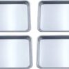Checkered Chef Quarter Sheet Pan for Baking - Cookie Sheets for Oven - Non-stick, Easy Clean Aluminum Bakeware (4 Pack)