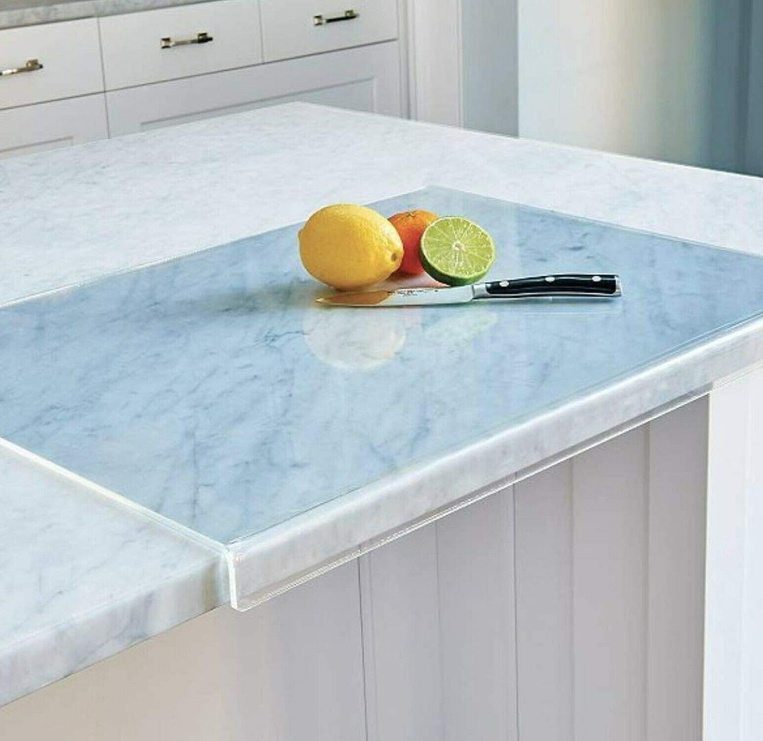 Clear Cutting Board for Kitchen with Lip with Non Slip 24 Wide x 18 Long AZM Displays Clear Cutting Board for Kitchen with Lip with Non Slip 24" Wide x 18" Long AZM Displays