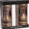 Cole & Mason 6.5-inch Forest Capstan Salt & Pepper Grider Gift Set - Adjustable Pepper Grinder - Refillable Spice Tools - Hand Wash Kitchen Tools - Beech Wood