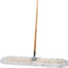 Commercial Dust Mop & Floor Sweeper, 36 in. Dust Mop for Hardwood Floors, Cotton Reusable Dust Mop Head, Wooden Broom Handle, Industrial Dry Mop for Floor Cleaning & Janitorial Supplies…