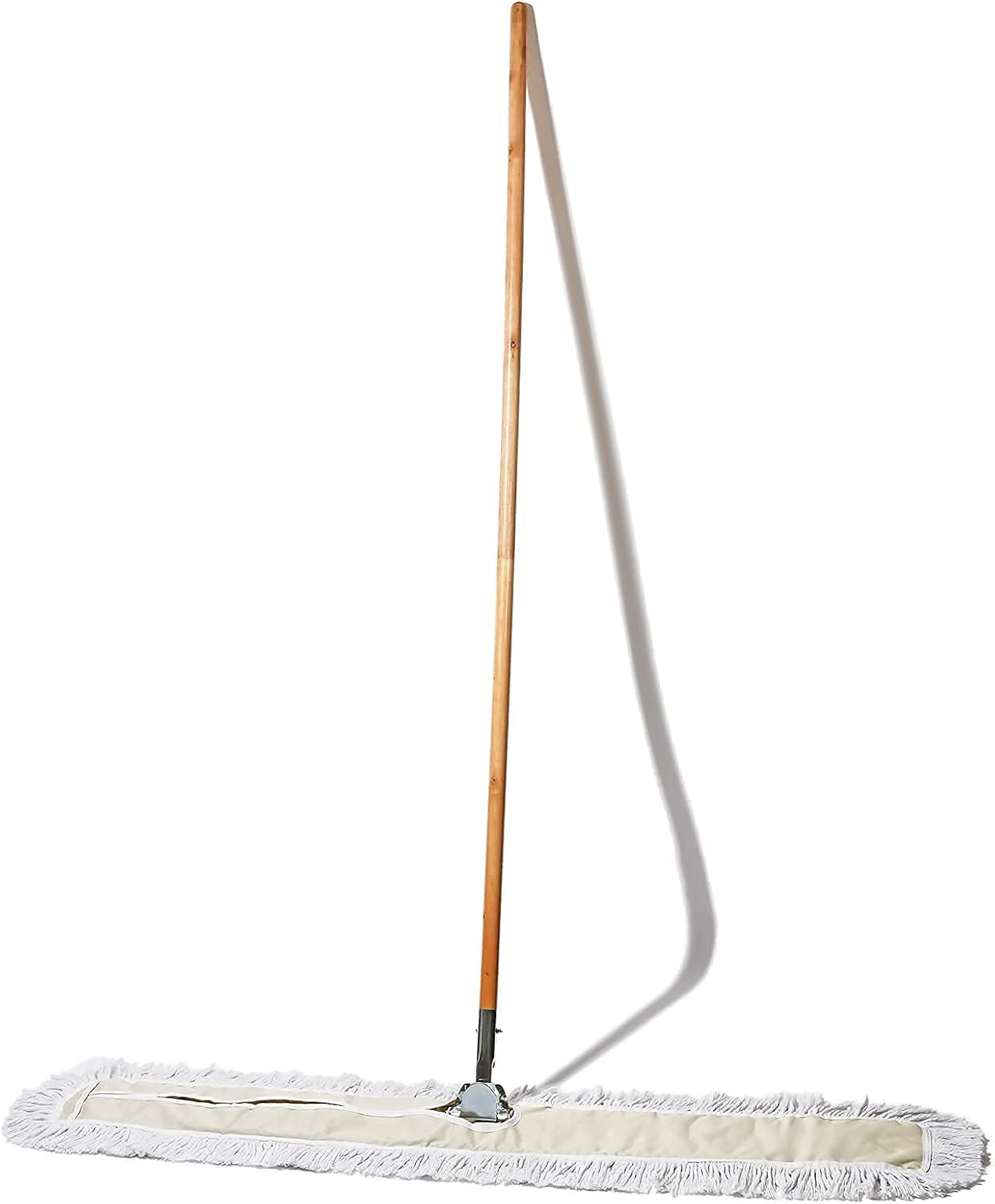 Commercial Dust Mop & Floor Sweeper, 48 in. Dust Mop for Hardwood Floors, Cotton Reusable Dust Mop Head, Wooden Broom Handle, Industrial Dry Mop for Floor Cleaning & Janitorial Supplies1