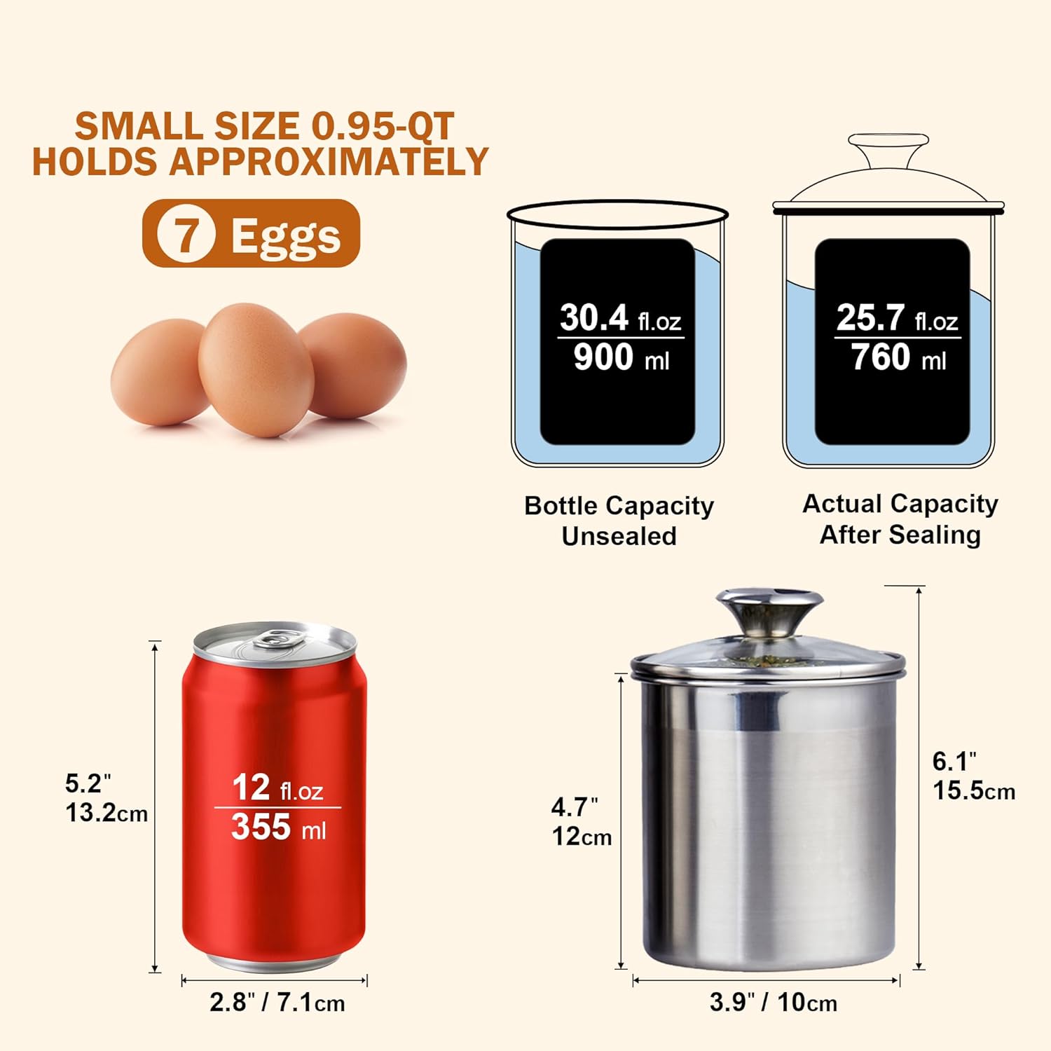 Cooks Standard Stainless Steel Food Jar Storage Canister Set Medium 4-Piece, 0.95qt 1.6qt 2.5qt 3.5qt Airtight Containers with Glass Lid for Tea Coffee Sugar Flour1